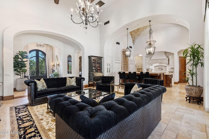 great room open to kitchen