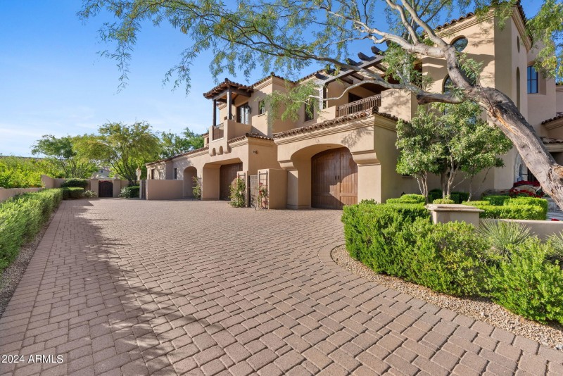 Garage with extra long drive way