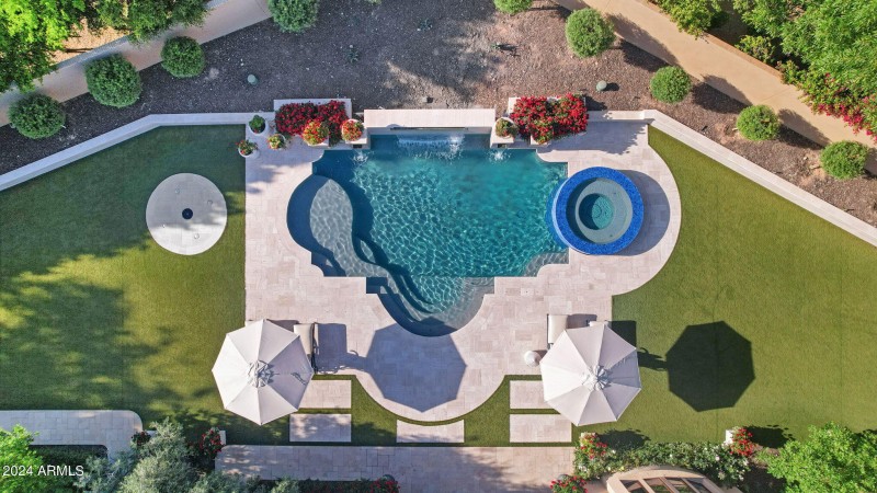 pool aerial view