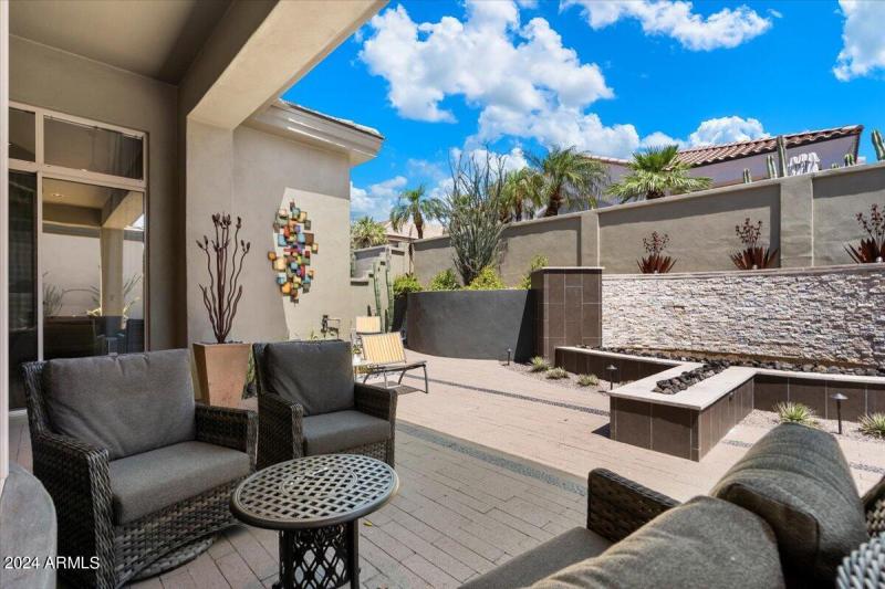 Backyard Oasis with fire feature