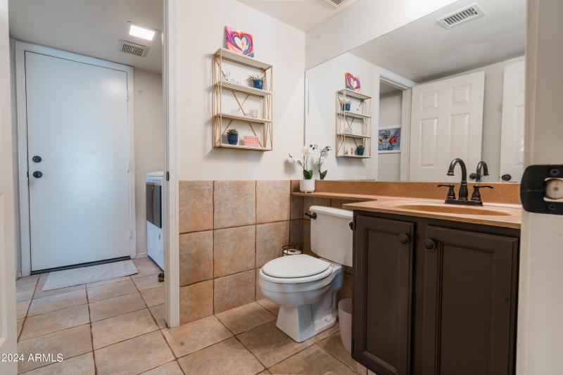 Half bath next to laundry room