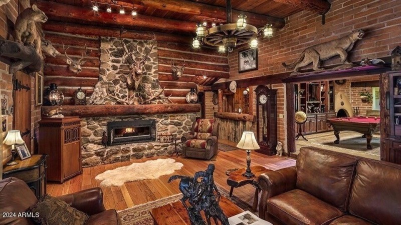 Ranch House Living Room Library