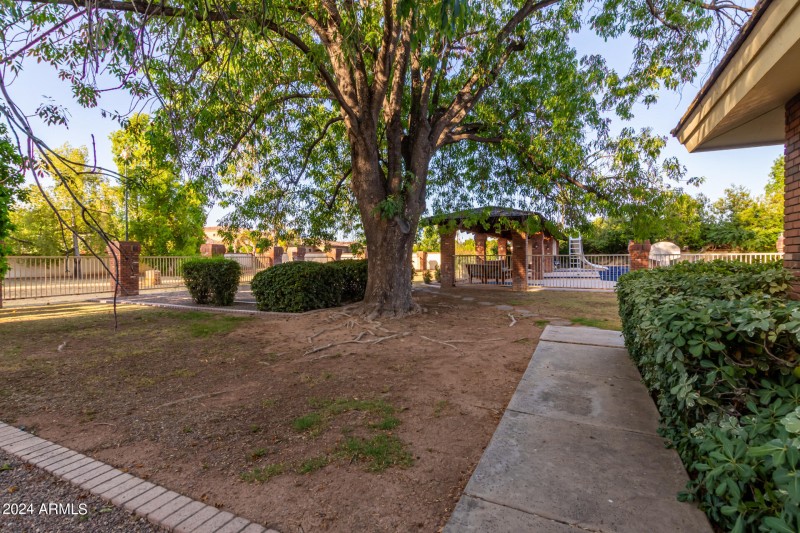 Backyard towards Sports Court