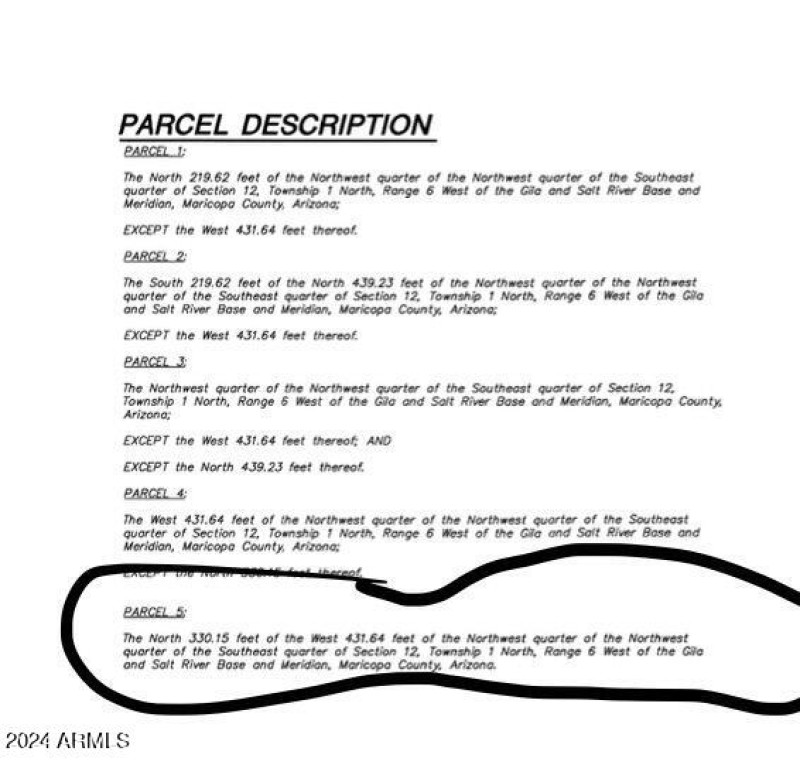 PARCEL 5 PARCEL DESC