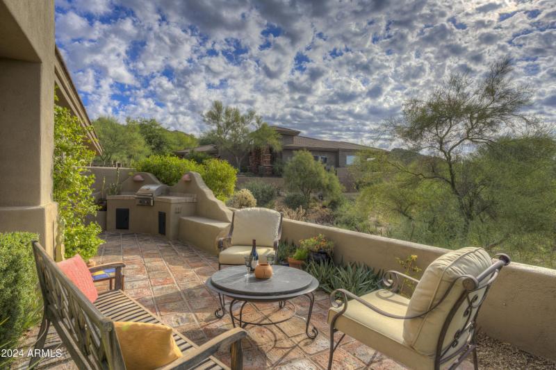 Sitting area on back patio