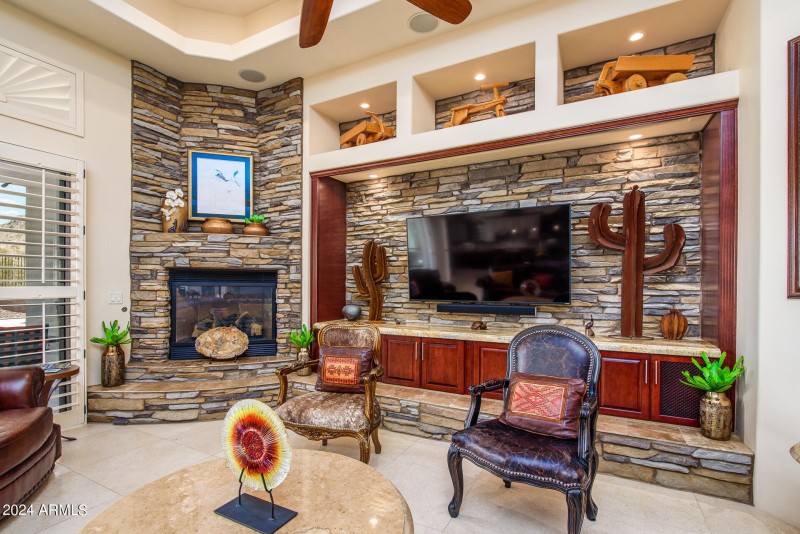 Rock Fireplace