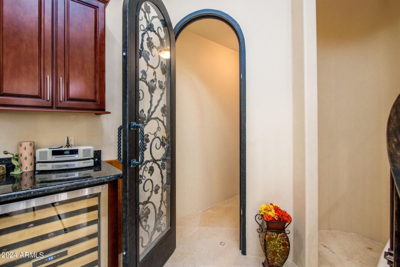 Wine Closet With Custom Iron Door