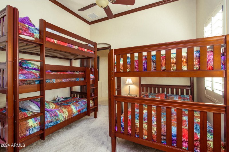 Large Bedroom With Wood Crown Molding