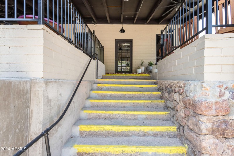 stairs from fron parking lot