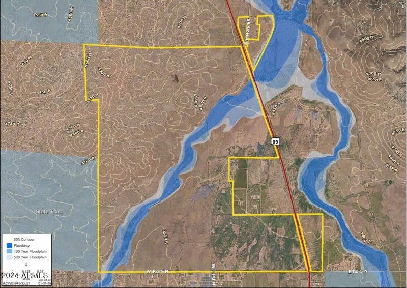 Del Rio Springs Topo & Topo & Floodplain