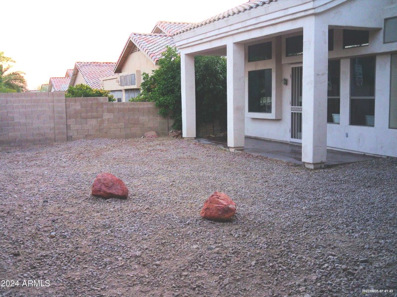 spacious back yard
