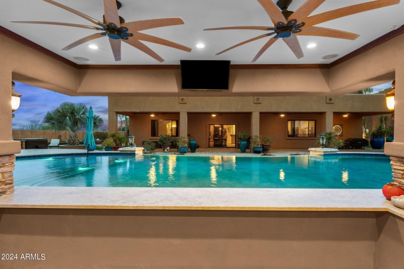 Looking toward home from Pool Bar