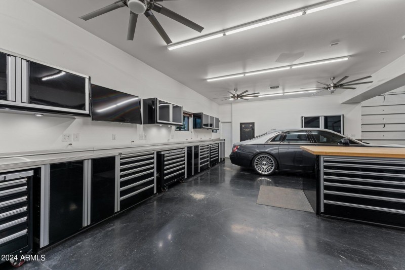 Cabineted area Garage