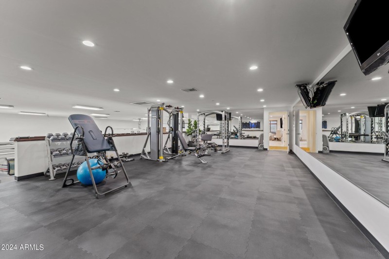Workout area in Garage