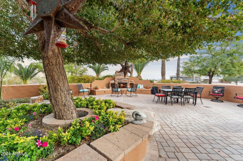 Fireplace in Courtyard