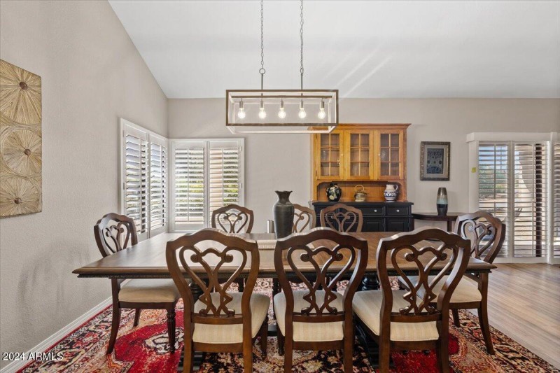 Formal Dining Room with view of Patio