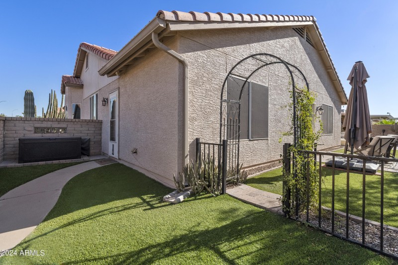 Synthetic grass yard