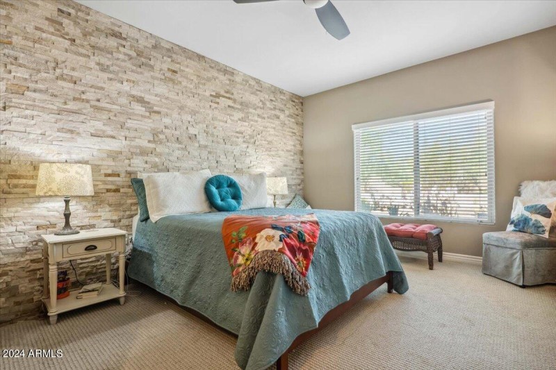 Primary Bedroom with Accent Wall