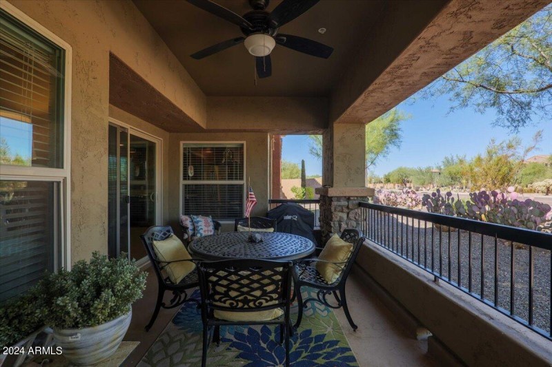 Covered Patio with Fan
