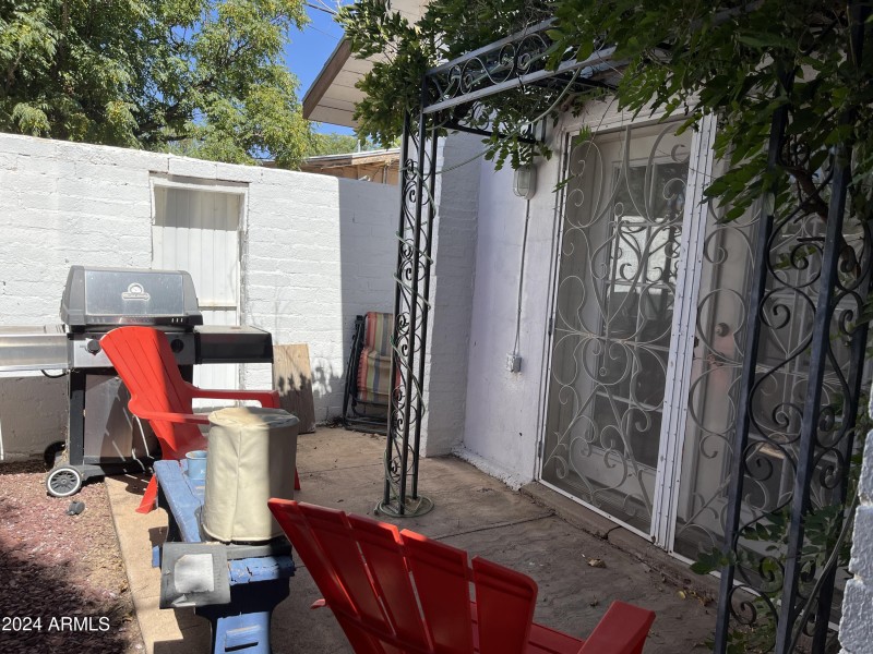 private patio from dining