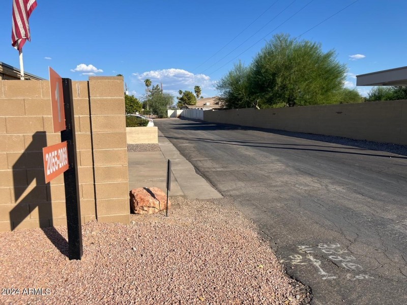 Drive straight down to the lot