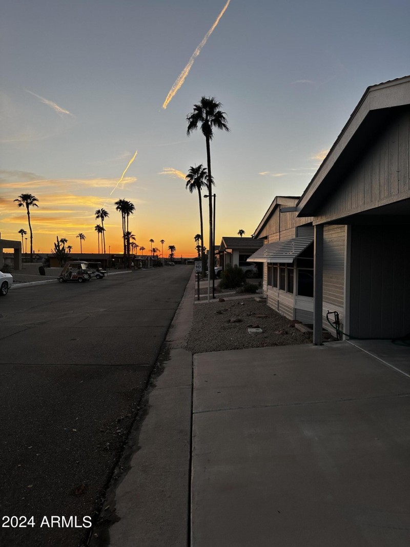 Down the street looking West