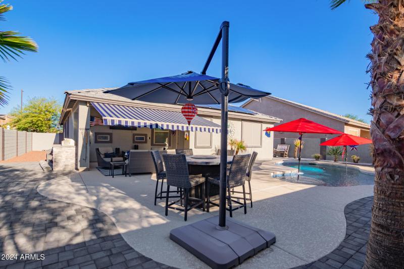 Low maintenance backyard.