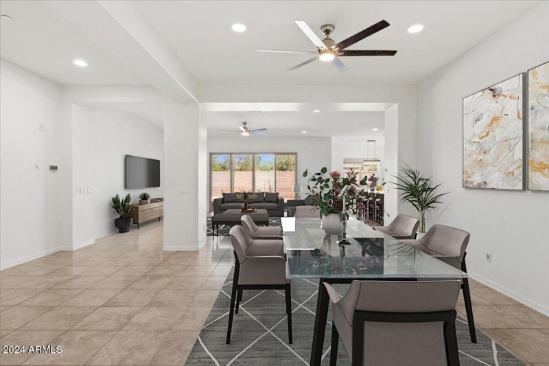 staged dining room
