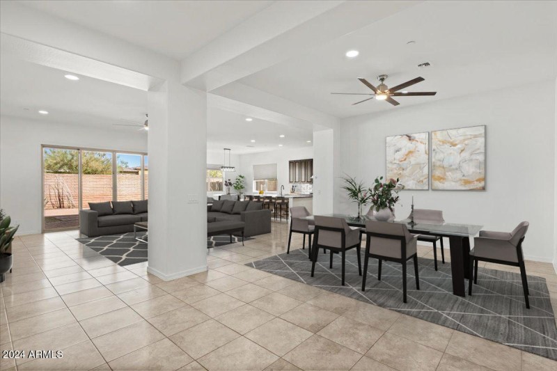 staged dining room
