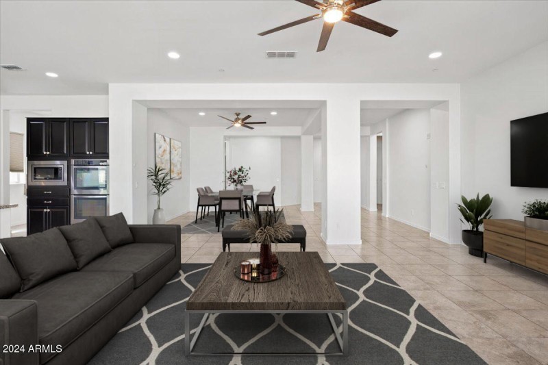 staged living room