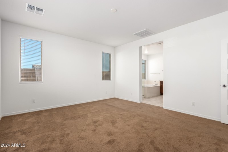 Master with view of master bath entry