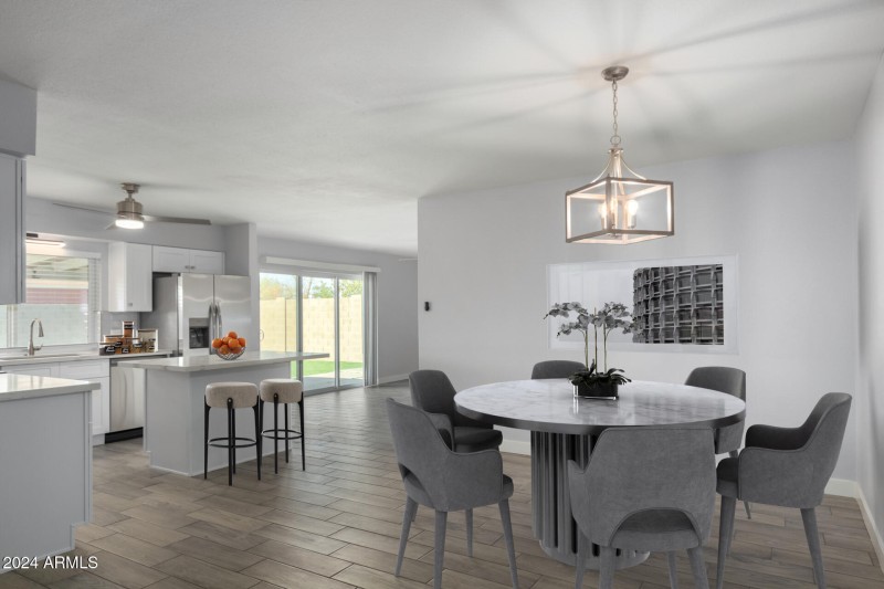 5 Dining Room - Kitchen Staged