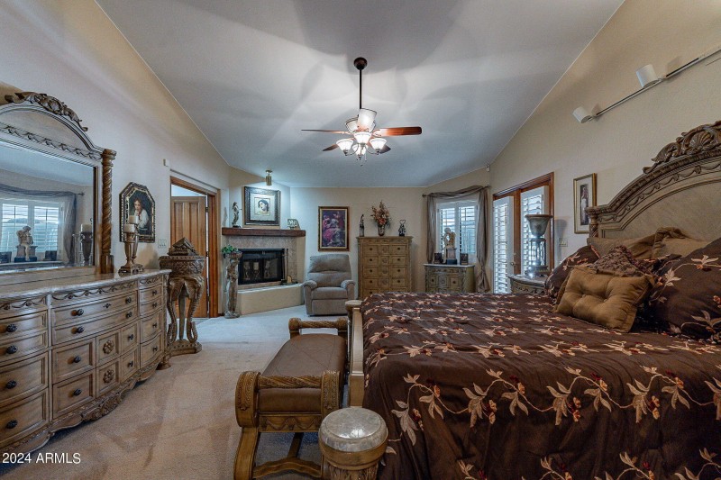 Fireplace in Master