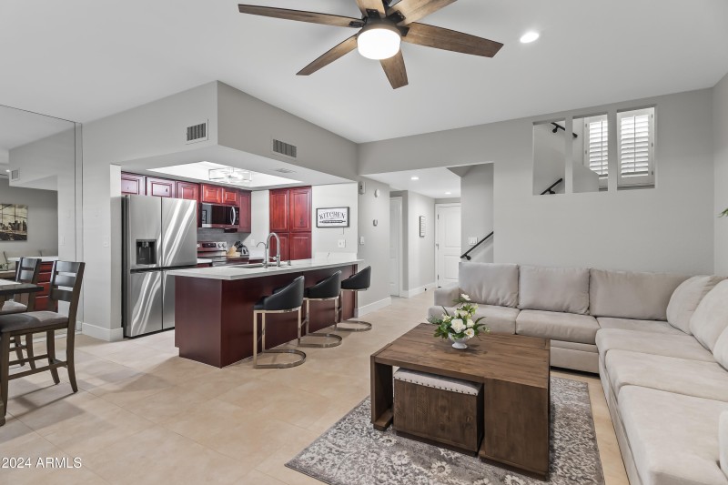 MAIN LIVING VIEW TO FRONT ENTRY