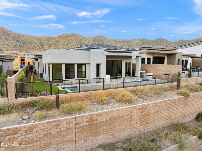 Drone shot of back of house