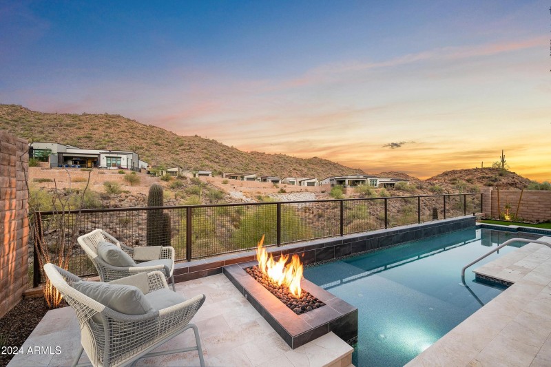 Firepit at sunset
