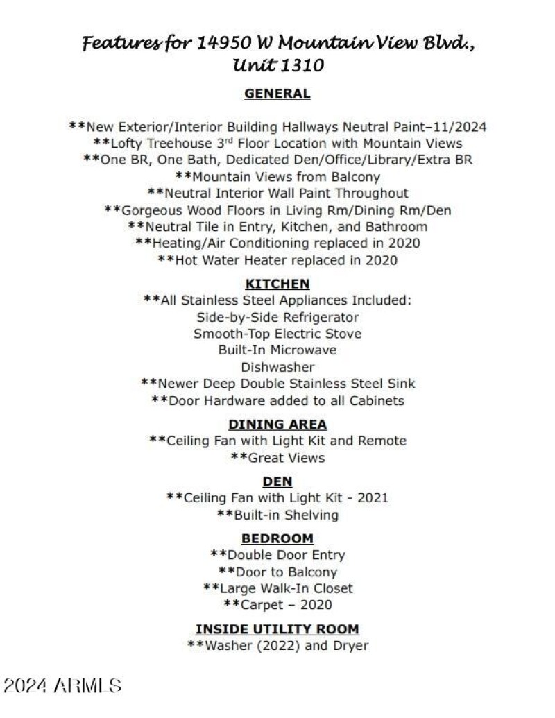 Features for 14950 W Mountain View Blvd_