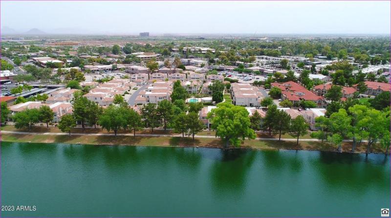 Palm Cove Aerial Greenbelt Lake Subdivis