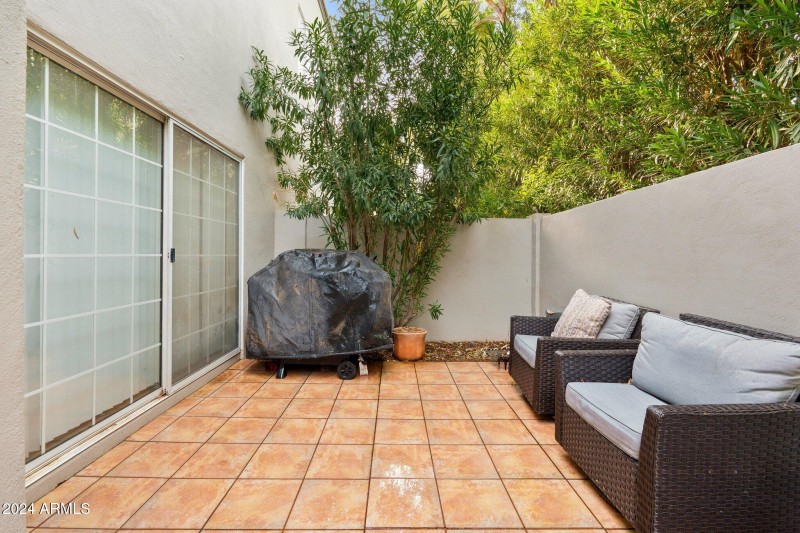 Outdoor patio on ground level