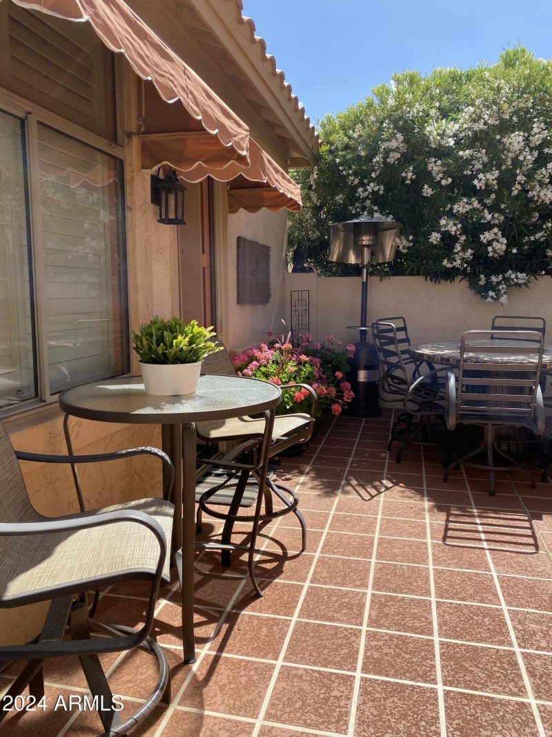 Courtyard when furnished