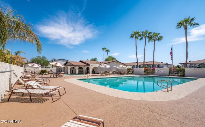 Large patio pool area