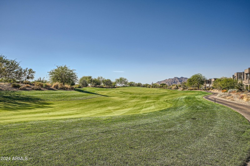 Views to 7 Golf course from patio