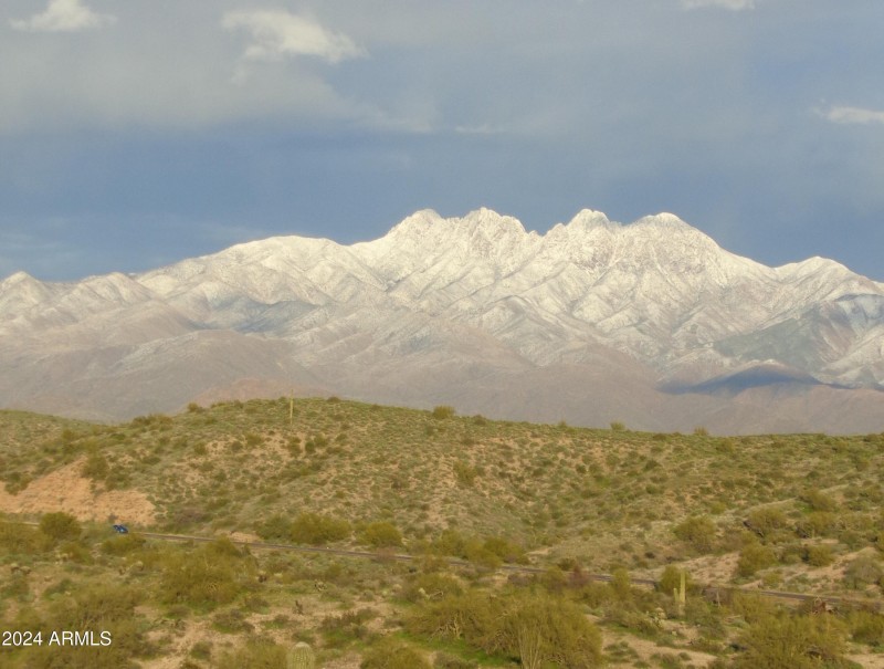 Four Peaks in snow