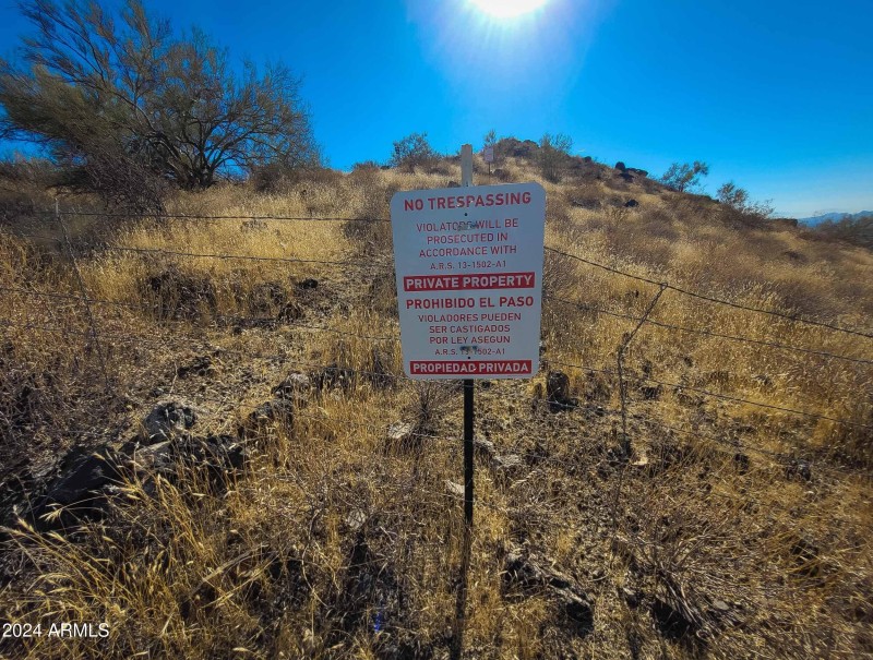 border of private preserve