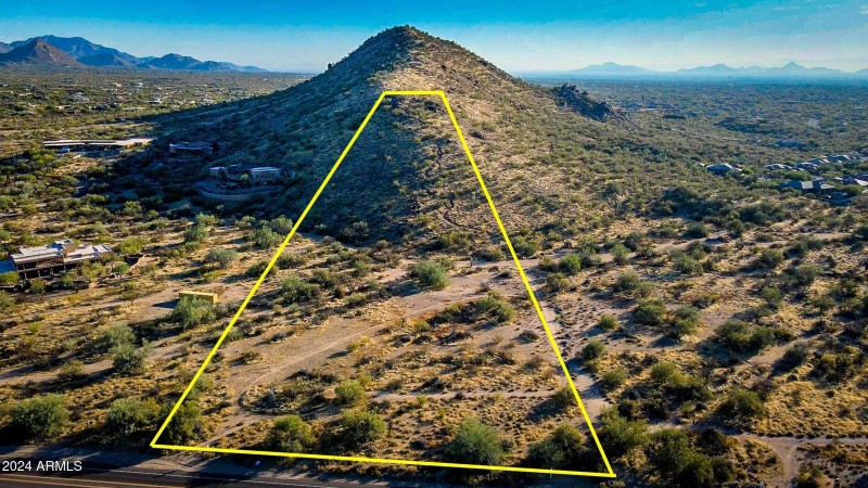 Approx property lines from over Lone Mtn