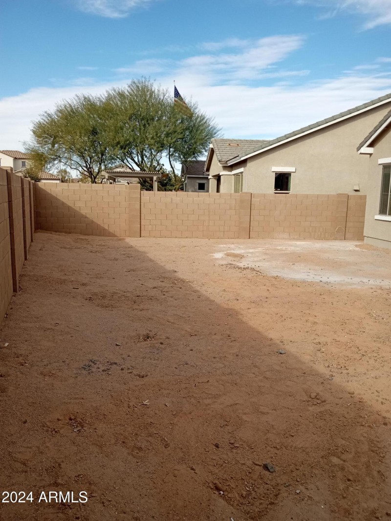 Larger than Standard Size Backyard