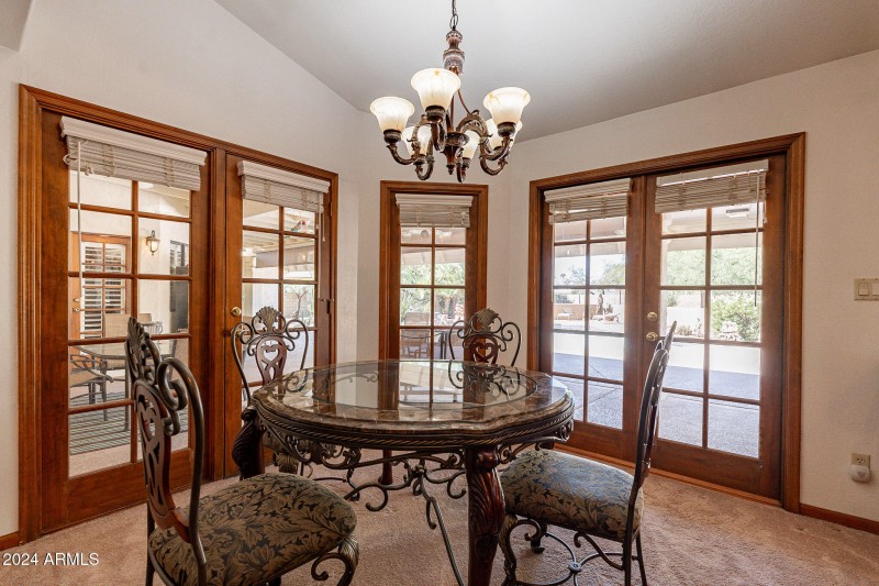 Kithen French doors to Pool
