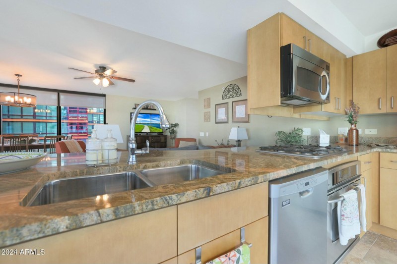 Kitchen open to Family Room