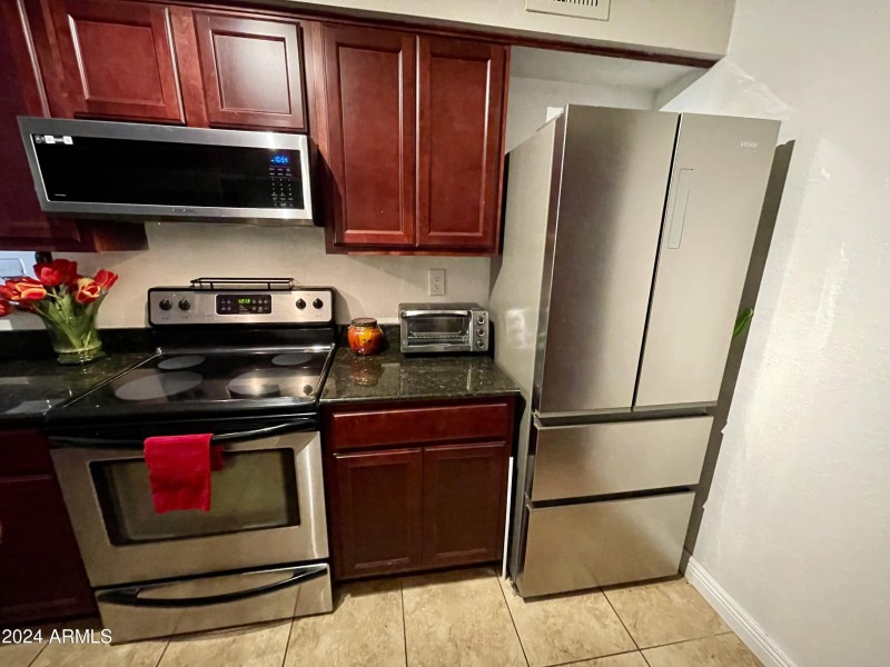 Brand new fridge and microwave