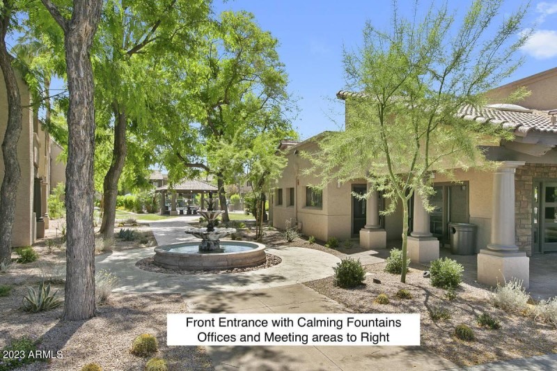 Front entrance text